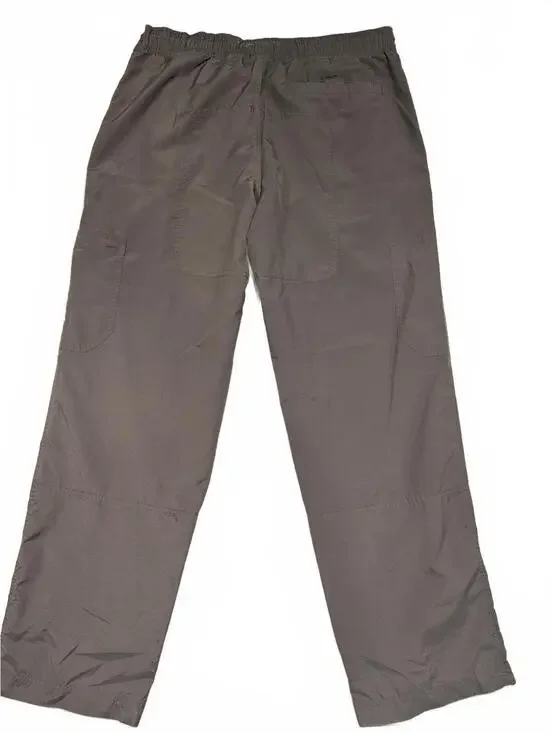 Nike Gray Lightweight Cargo Training Pants Yellow Swoosh Zip Mens Large - Picture 3 of 10